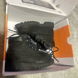 Timberland Black and Tan Leather Boots